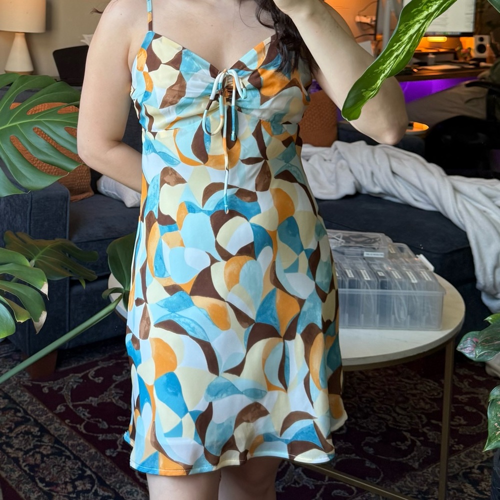 Abercrombie & Fitch Multicolor Abstract Print Dress
